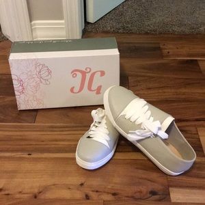 White and Grey Sneakers